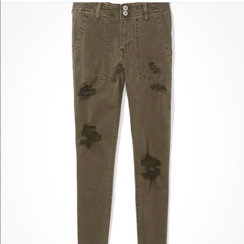 American eagle leggings in olive size 2 short